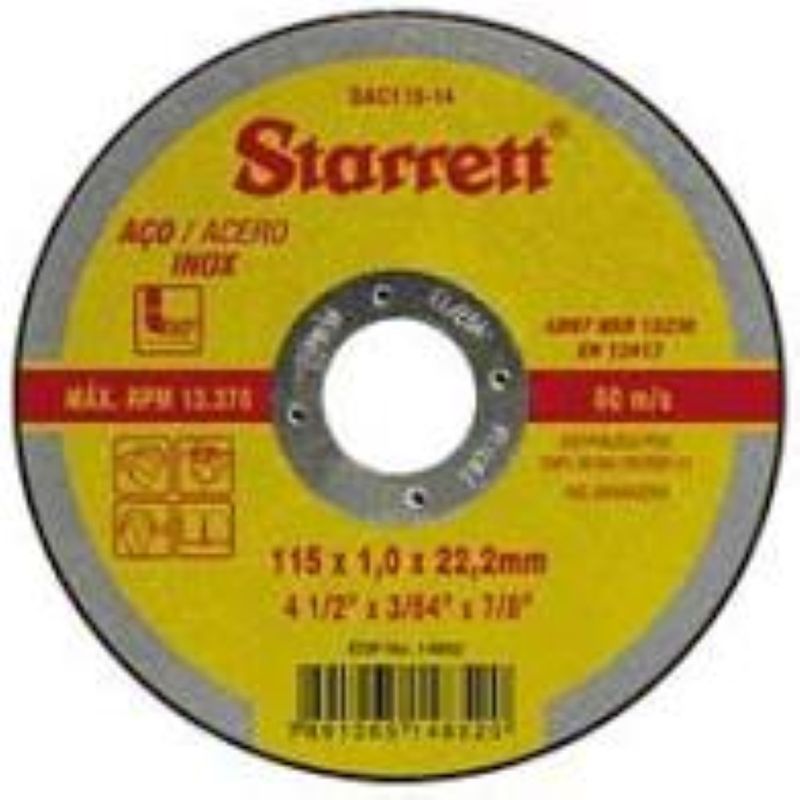 DISCO-CORTE-115X1-0X22--4-1-2X3-64X7-8--DAC115-14-STARRETT