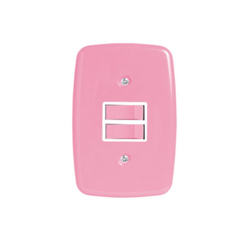 Conjunto-2-Interruptor-Simples-Ideale-Rosa-3402-Pluzie