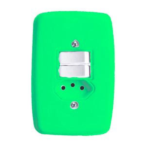 Conjunto 2 Interruptor Simples Ideale Verde 3502 Pluzie