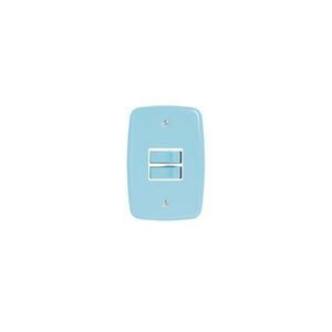 Conjunto 2 Interruptor Simples Ideale Azul 3802 Pluzie