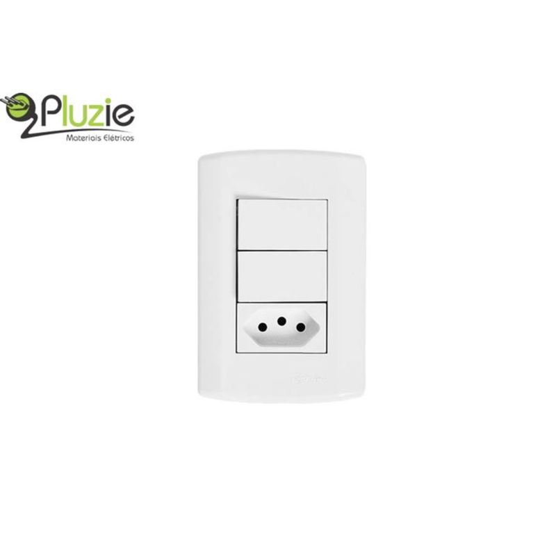Conjunto-de-2-Interruptor-Simples---Tomada-10a-Mod-Branco-Pluzie