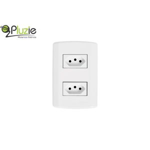 Conjunto 2 Tomadas 10a Modular Branco 7213 Pluzie