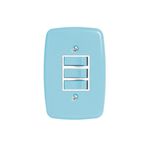 Conjunto-3-Interruptor-Simples-Ideale-Azul-3805-Pluzie