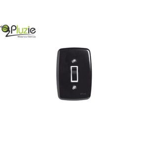 Conjunto Interruptor Simples Ideale Preto 3300 Pluzie