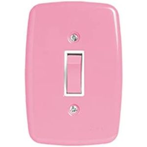 Conjunto Interruptor Simples Ideale Rosa 3400 Pluzie