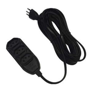 Extensão 2p+t 5 Metros 3 Tomadas Preto 8807 Pluzie