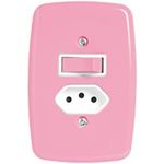 Conjunto-Interruptor-Simples---Tomada-10a-Ideale-Rosa-3415-Pl-Pluzie