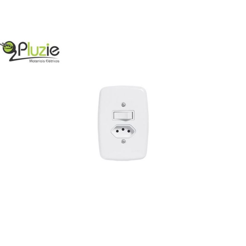 Conjunto-Interruptor-Simples---Tomada-20a-Ideale-Branco-3216-Pl-Pluzie