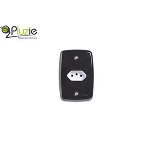 Conjunto Tomada 10a Ideale Preto 3311 Pluzie