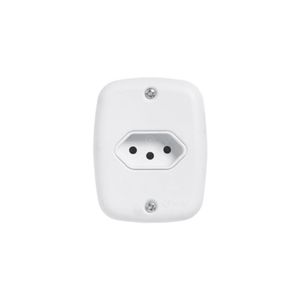 Conjunto de Tomada 20a Sobreplus Branco Pluzie