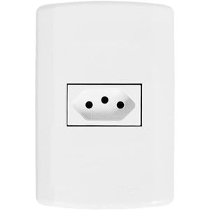 Conjunto de Tomada 20a Modular Branco Pluzie