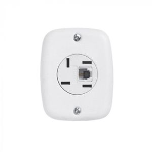 Conjunto Tomada Para tel Rj11 4p Sobreplus Branco 902 Pluzie