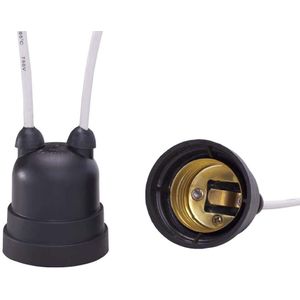 Bocal Rabicho E-27 Preto Decorlux