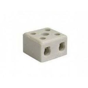 Conector de Porcelana Branco 6mm² 30a/600v 2p Decorlux