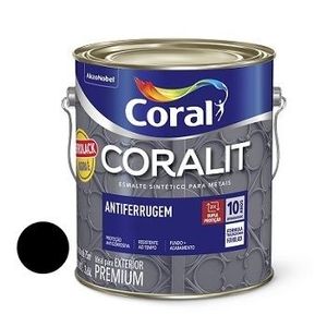 Coralit Antiferrugem Preto 3,6 Litros Coral