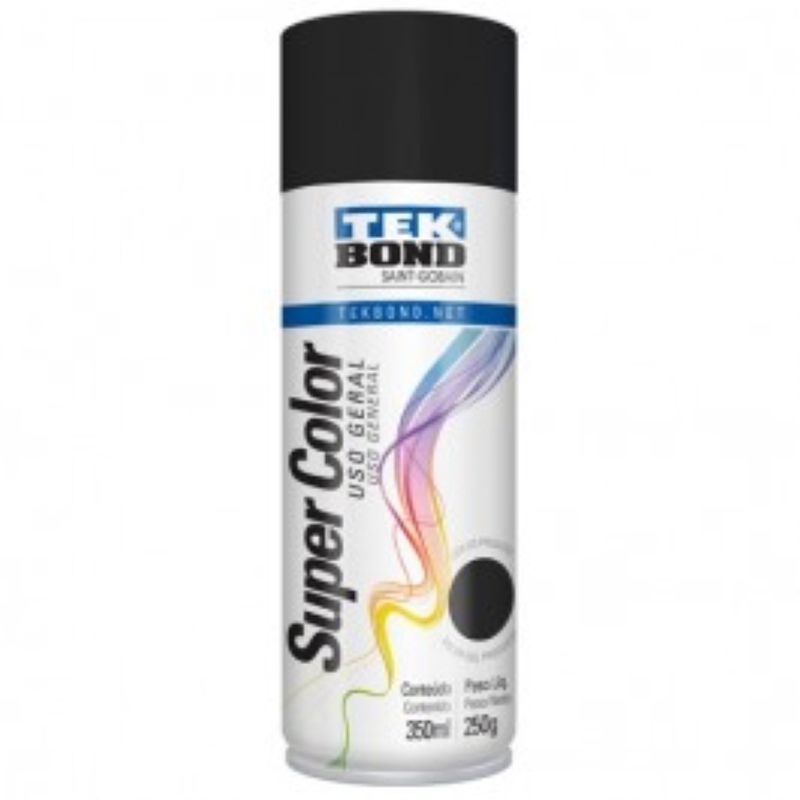 Tinta-Spray-Preto-Fosco-Uso-Geral-350ml-250g-Tek-Bond