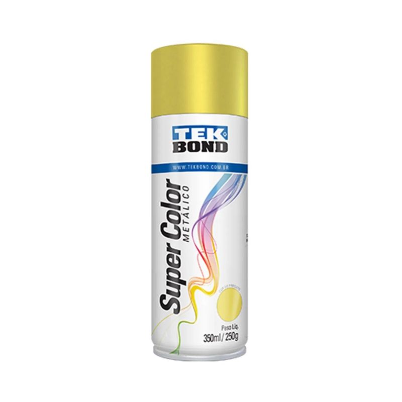 Tinta-Spray-Super-Color-Dourado-Uso-Geral-350ml-Tek-Bond
