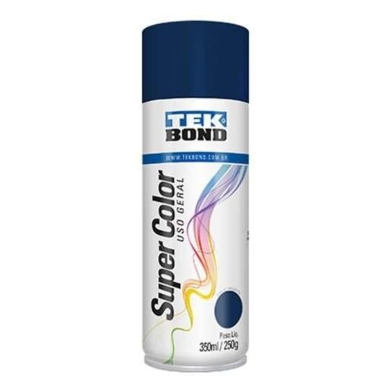 Tinta-Spray-Azul-Escuro-Uso-Geral-350ml-250g-Tek-Bond