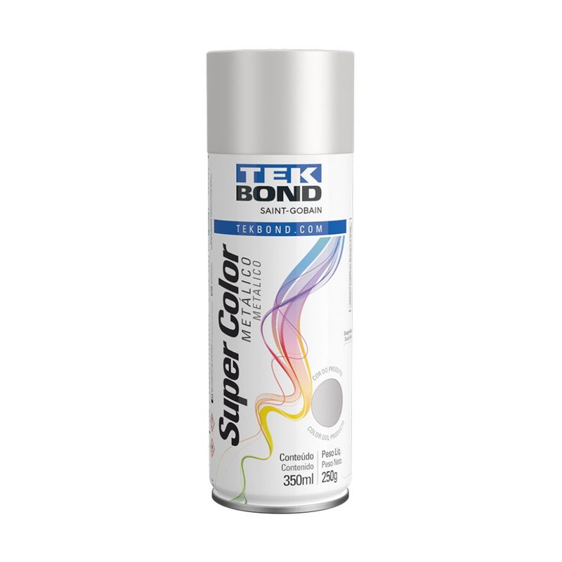 Tinta-Spray-Prata-Metalico-350ml-250g-Tek-Bond