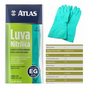 Luva Latex Grande Verde Atlas