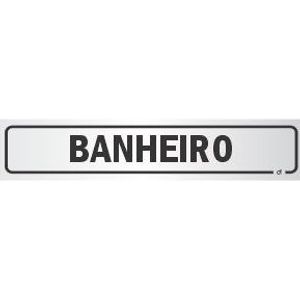 Placa Decore Alumínio Banheiro 5x25cm Decore