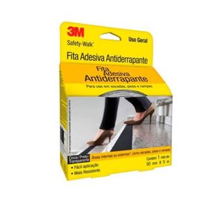 Fita Antiderrapante Safety Cinza 50mmx5 Metros 3m