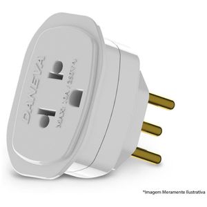 Adaptador para Tomada Universal 2p+t 10a 250V Daneva