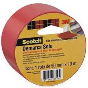 Fita Demarca Solo Verm 50mmx10 Metros 3m