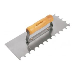 Desempenadeira Aço Dentada Raio 10mm com Cabo Cortag