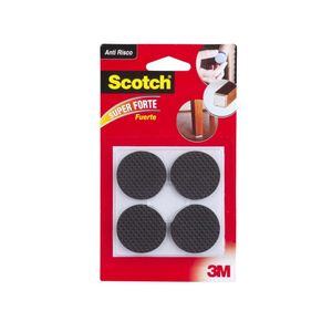 Protetor Antideslizante Redondo Preto Extra Grande 4 Unidades Scotch 3m