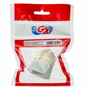 Bocal Adaptador de Porcelana E40xe27 Branco G20