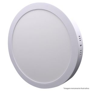 Painel LED Sobrepor Redondo Down Light 30cm 24w Empalux