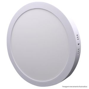 Painel LED Sobrepor Redondo Down Light 22cm 18w Empalux