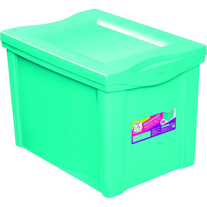 Organizador-Medio-Alto-Colors-Verde-30-Litros-Ordene