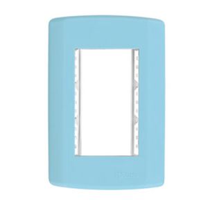Placa 3 Postos 4x2 Sem Suporte Azul 7633 Pluzie