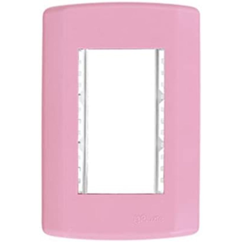 Placa-3-Postos-4x2-Sem-Suporte-Rosa-7433-Pluzie