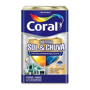 Tinta Acrílica Fosca Proteção Sol e Chuva Branco Neve 18 Litros Coral