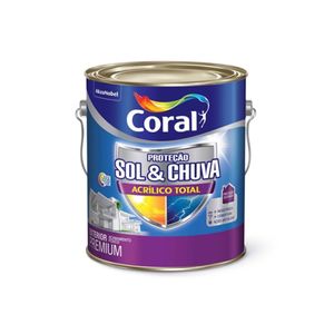 Proteção Sol e Chuva Acrílico Total Branco Neve 3,6 Litros Coral