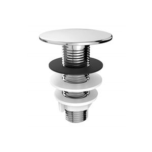 Plug Tapa Furo 1/2 Cromado para Lavatório/Bidê/Pia/Cuba 50mmx69,2mm Blukit