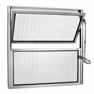 Basculante 2 Folhas Vidro Canelado 60lx40a Quality