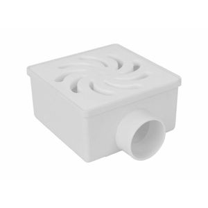 Ralo Seco N21 Branco Quadrado 100x52x40mm Amanco
