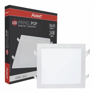 Painel LED de Embutir Pop Quadrado 24w 6500k Bivolt Avant