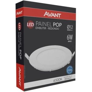 Painel LED de Embutir Pop Redondo 6w 6500k Bivolt Avant