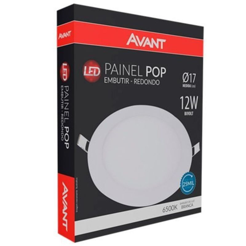 Painel-LED-de-Embutir-Pop-Redondo-12w-6500k-Bivolt-Avant