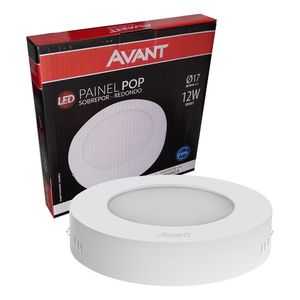 Painel LED Sobrepor Pop Redondo 12w 6500k Bivolt Avant