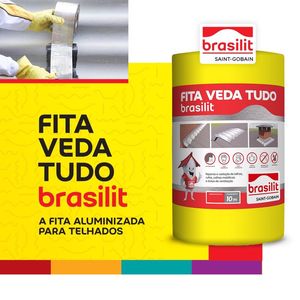 Fita de Aluminio Veda Tudo 15cm x 1Metro Brasilit