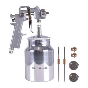 Pistola de Pintura Tanque Baixo Sucção 1000ml com 3 Bicos Stels Mundo das Ferramentas