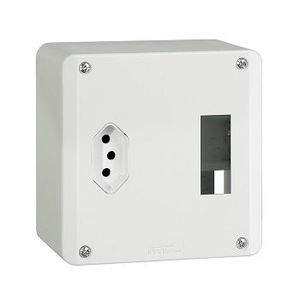 Caixa Protetora Sobrepor Branco Com Tomada 2p+t 20a/250v Eletromar