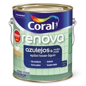 Tinta Acílica Renova Azulejos a Base de Água Acetiando Branco 3,6 Litros Coral
