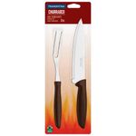 Jogo-Trinchante-Inox-Marrom-2-Pecas-Tramontina